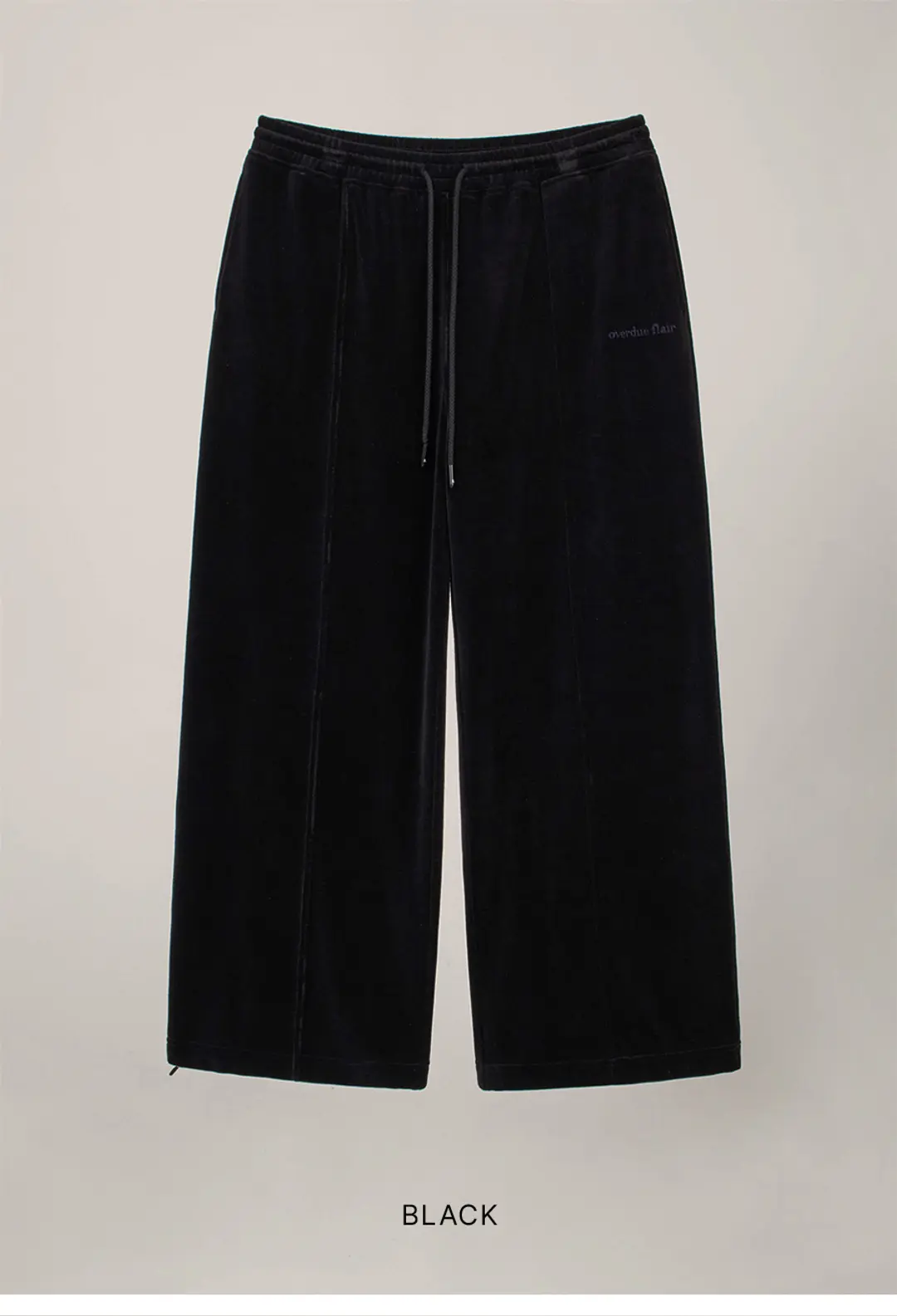 오버듀플레어 TWO WAY VELOUR PANTS_BLACK 상품 이미지 3