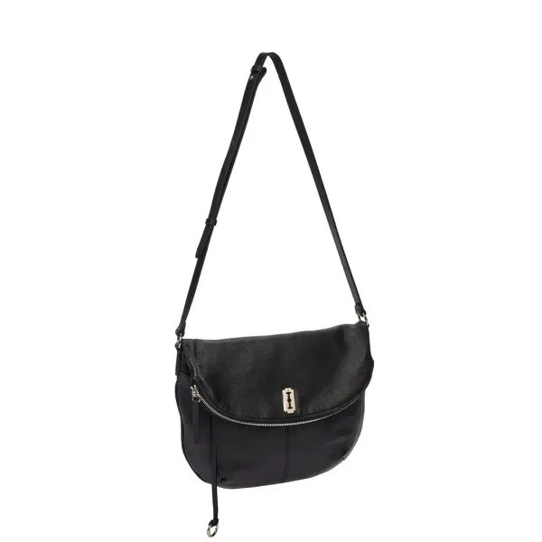 [아울렛] Halfmoon Flap Shoulder S (하프문 플랩 숄더 스몰) Black