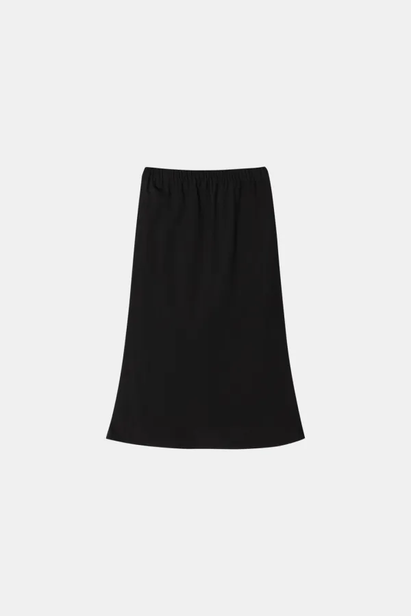 [2nd] Banding Flare Skirt in Black