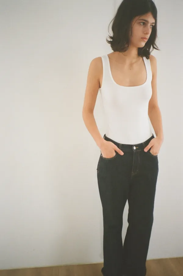 SOFT SQUARE BODY SUIT / WHITE