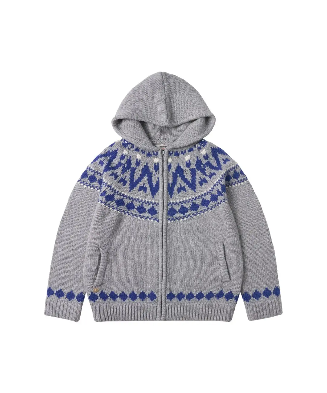반원 아뜰리에 KN4242 Nordic knit hood zip-up_Gray 상품 이미지 3
