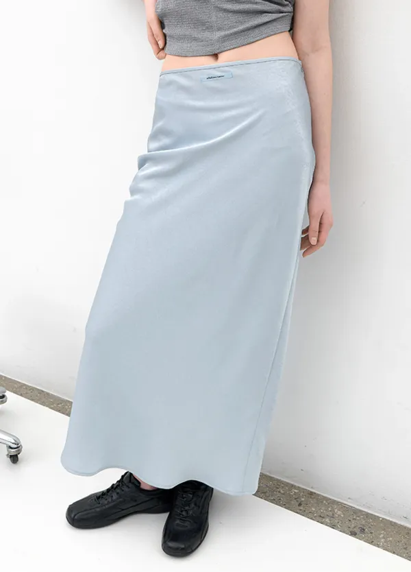 (SK-5108)AN SATIN SET-UP MAXI SKIRT