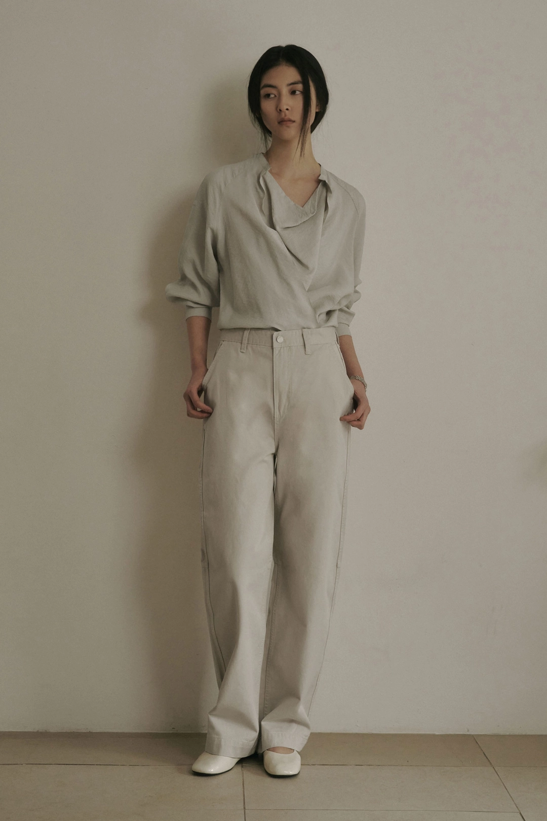 세이지먼트 CLIYA WASHED COTTON PANTS_SILVER LINING 상품 이미지 2