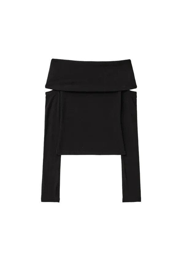 CONVERTIBLE CUT-OUT TOP, BLACK
