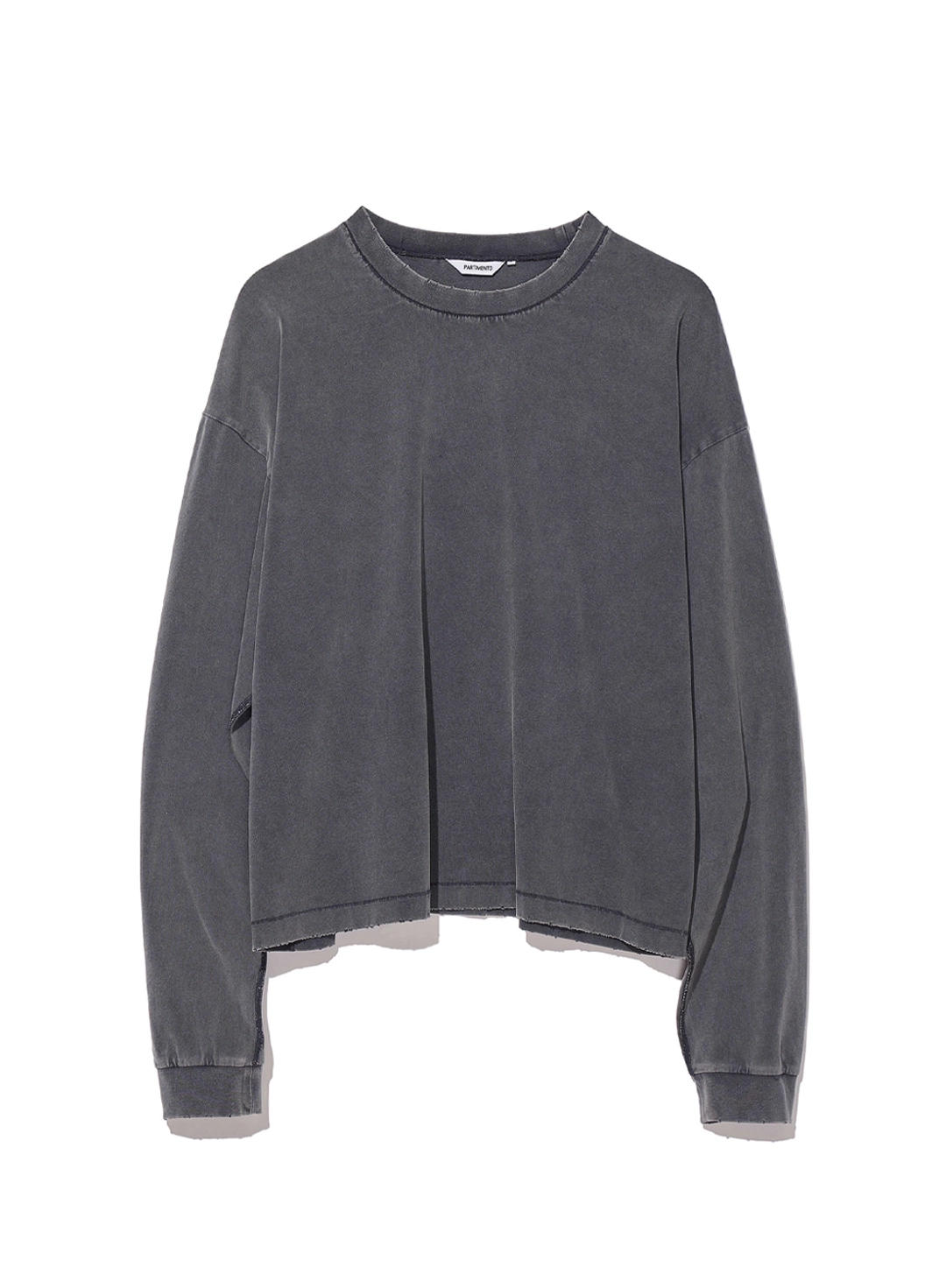 파르티멘토 VTG Washed Crop Long Sleeve_Charcoal 상품 이미지 1