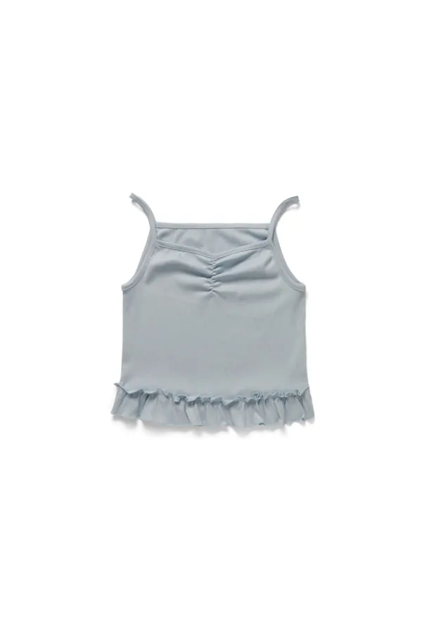 Poppy shirring sleeveless_skyblue