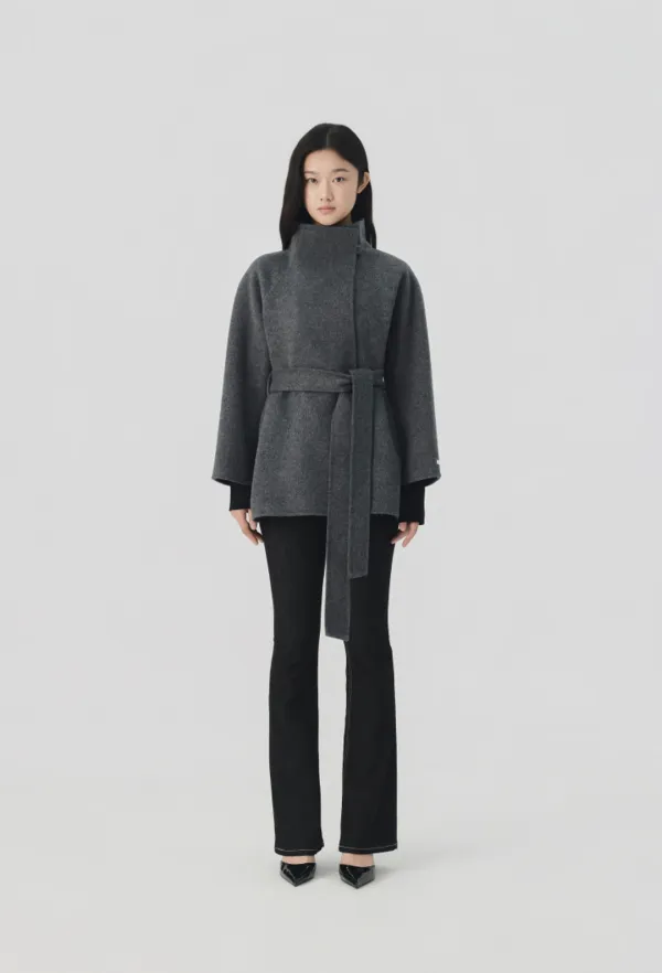 Liora Handmade Half Coat (Charcoal)