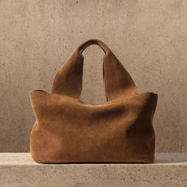 Suede Tote - Tabacco