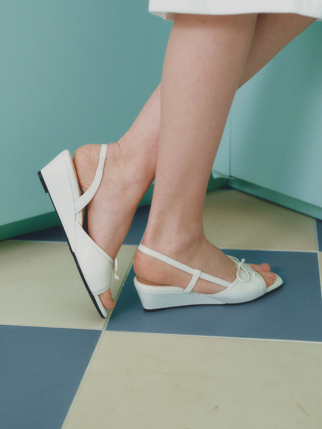 러브듀이 RIBBON wedge slingback / 아이보리 상품 이미지 2