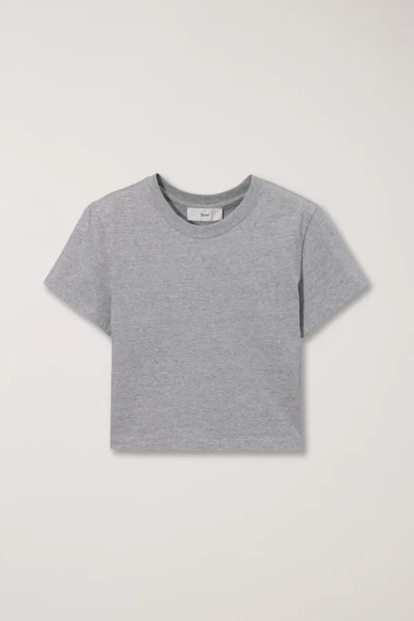 CROPPED T-SHIRT MELANGE GREY_UDTS5A202G2