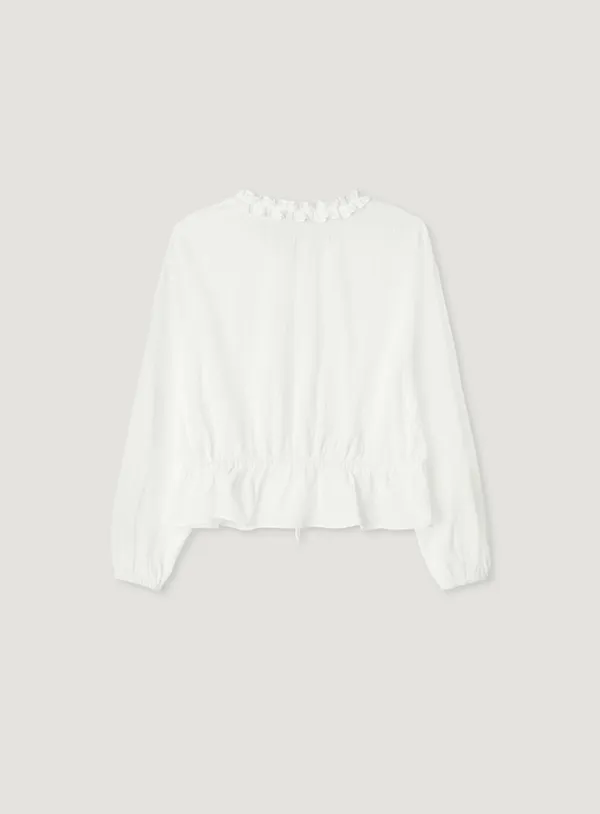 ONCE FRILL BLOUSE_WHITE