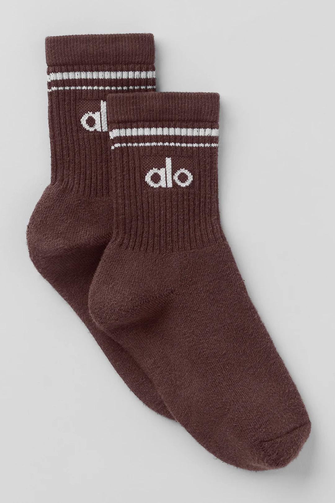 알로요가 Unisex Half-Crew Throwback Sock - Brownstone/White 상품 이미지 1