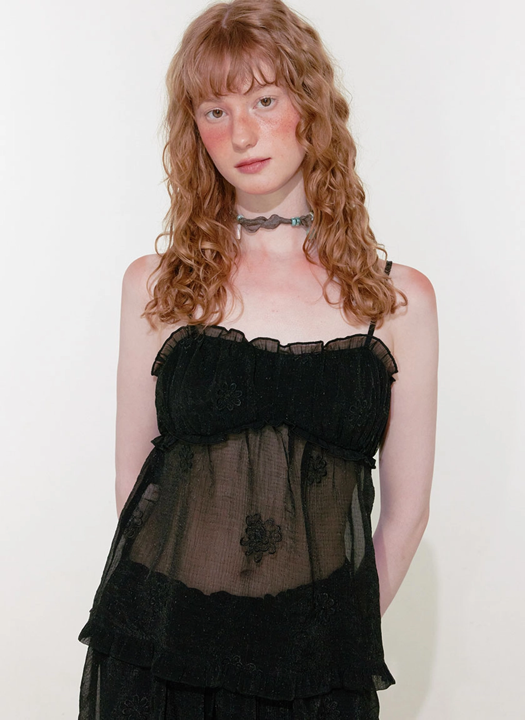 루루서울 Chloe See Through Sleeveless (Black) 상품 이미지 2