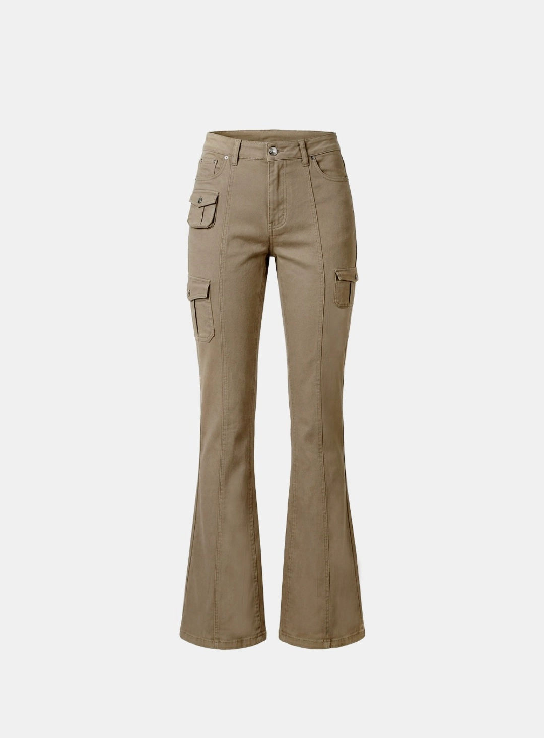 배드블러드 [w-pts26-090] 109 Low-Rise Cargo Bootcut Pants - Beige 상품 이미지 1