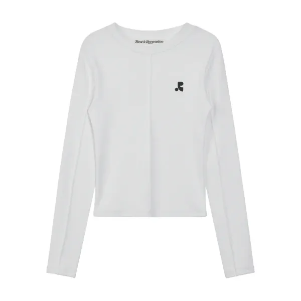 RIB CUTTING TOP - WHITE