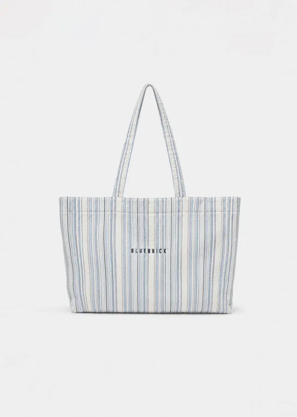 Stripe shoulder bag (blue)