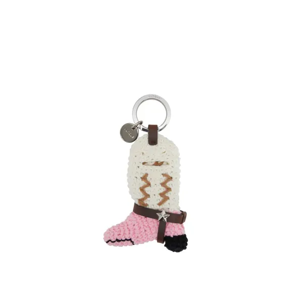 [아울렛] Crochet Western Boots Charm (크로셰 웨스턴 부츠 참) Pink