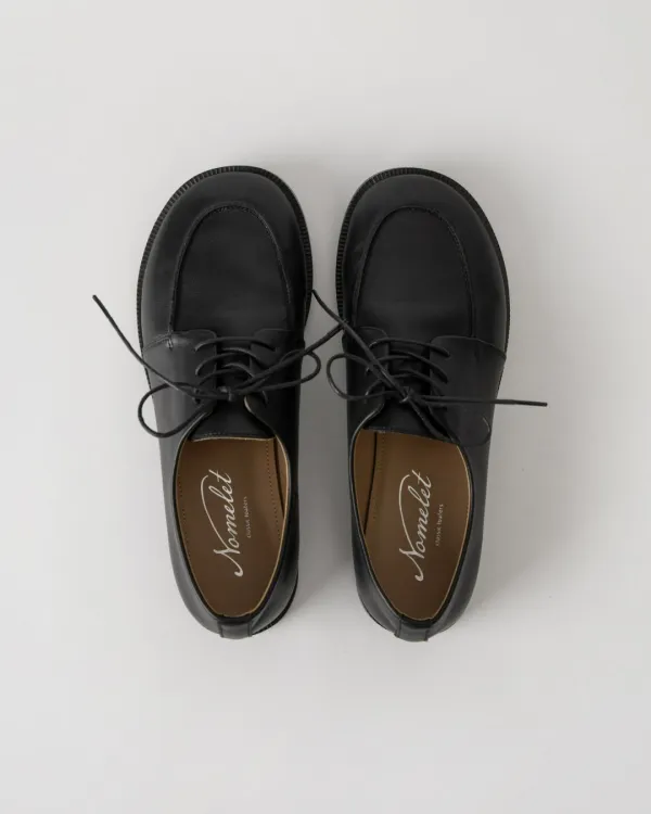 Ette 에테 레이스업 로퍼 (Leather ver.) - black