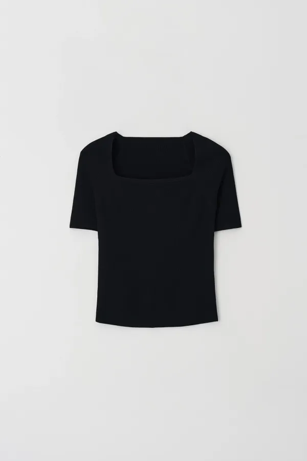 [2nd reorder] grace square knit (black)