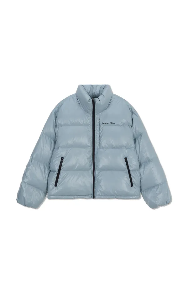 SMALL LOGO VOLUME DOWN JUMPER FOR MEN IN LIGHT GREY