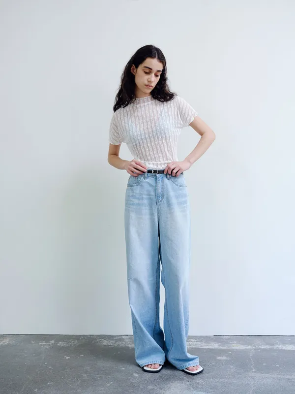 TIR LACE MOCK NECK TOP_WHITE