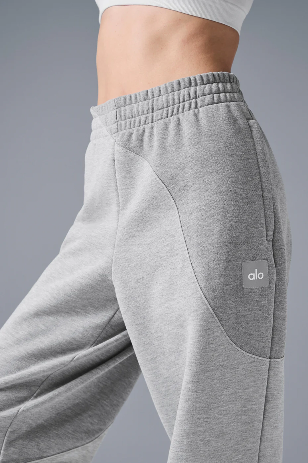 알로요가 Make Waves Sweatpant - Athletic Heather Grey Tonal 상품 이미지 3