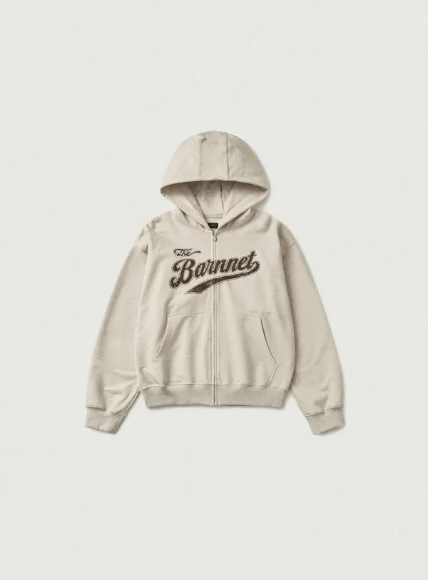 Fenley Sweat Zip-Up Hoodie Jacket_Oatmeal