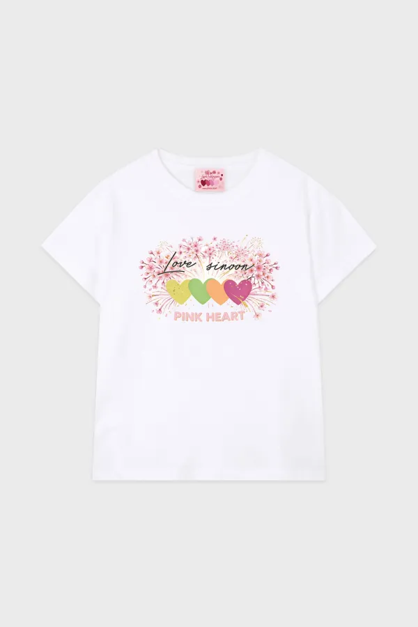 Pink X Sinoon Love T-Shirt (White)