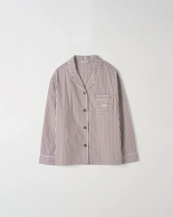 NOIR Stripe Pajama Set [BROWN]