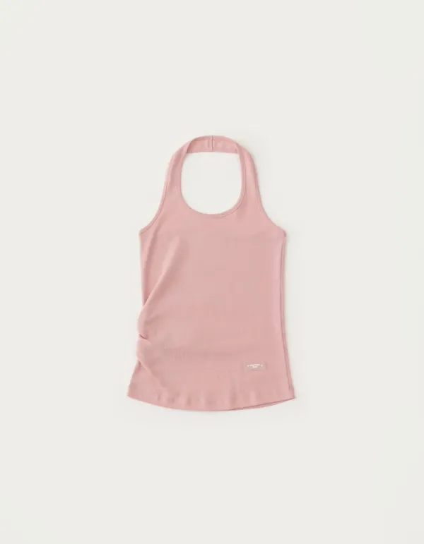 Shirring Halter Sleeveless - Light Pink
