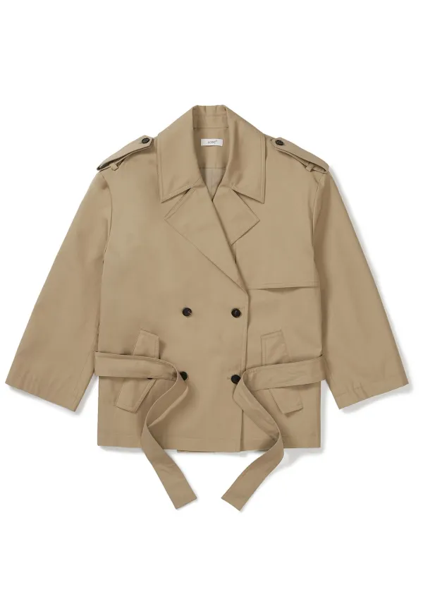 HALF TRENCH JACKET (BEIGE)