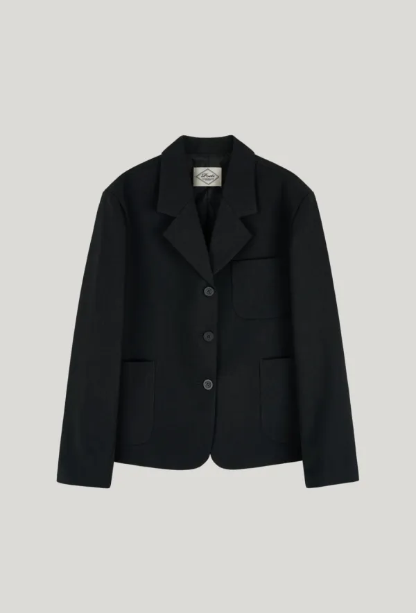 out pocket jacket_dark gray