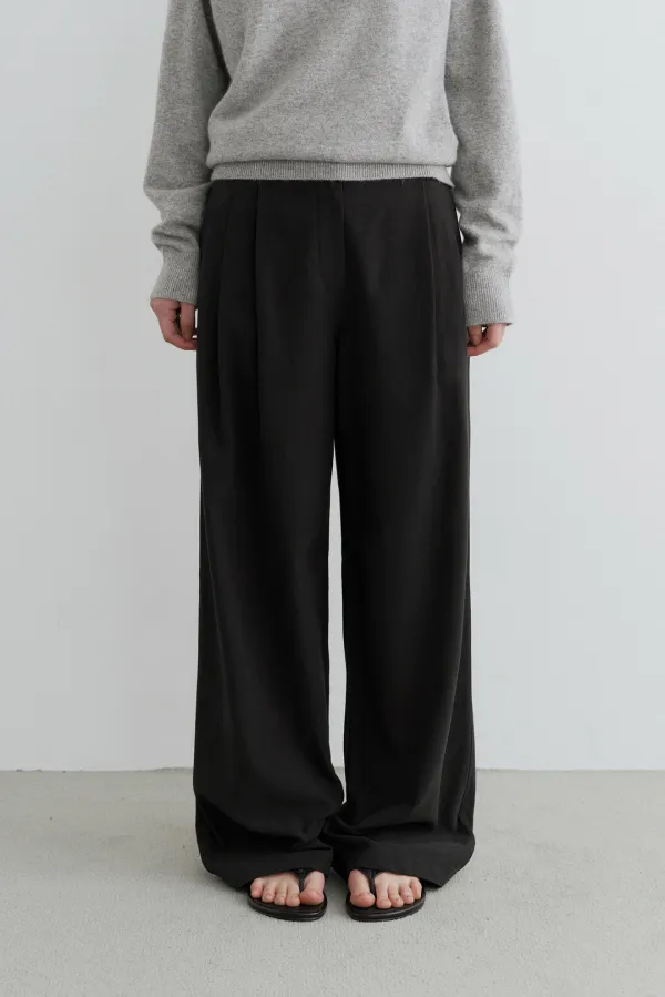 [2차] Tommy cotton slacks (black)