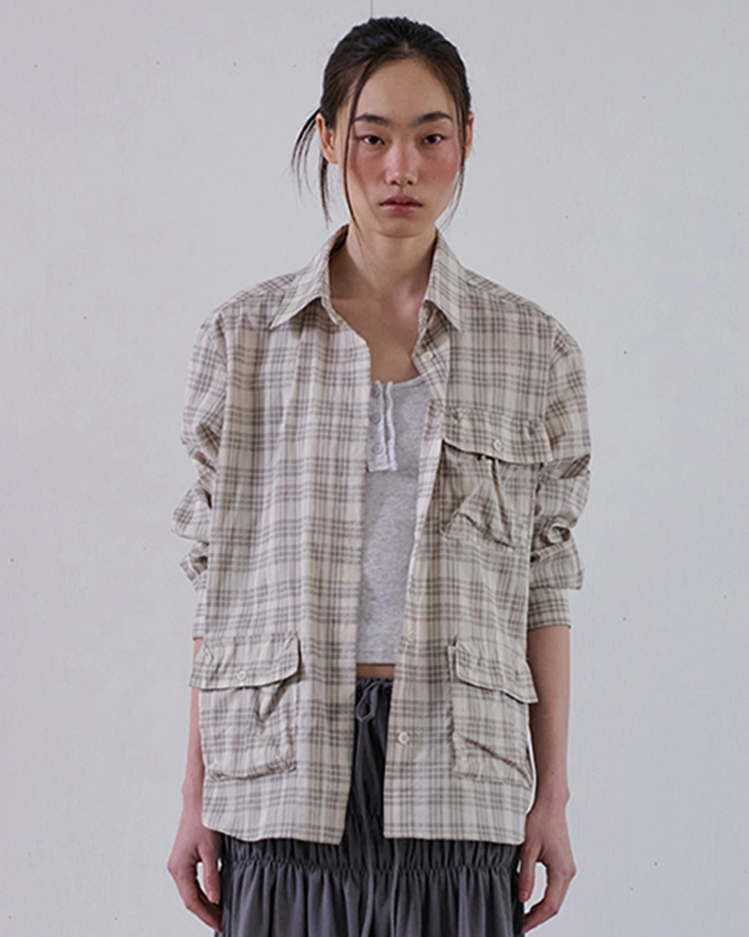 오데스 3-POCKET SHIRTS - IVORY 상품 이미지 1