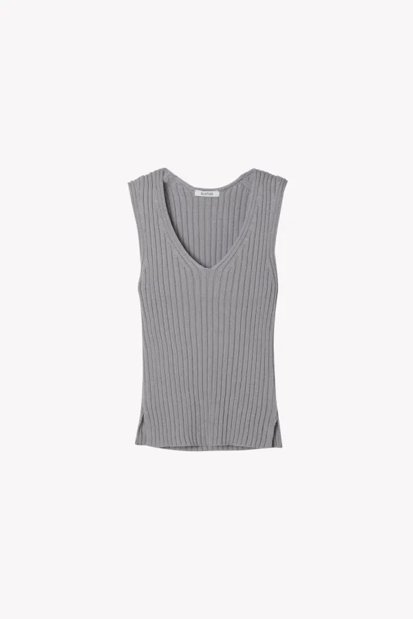 Brisa V-neck Sleeveless Knit (Gray)