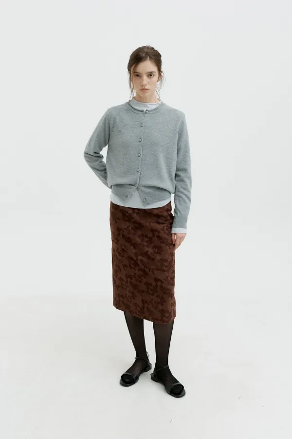 Rolling Round Neck Cardigan