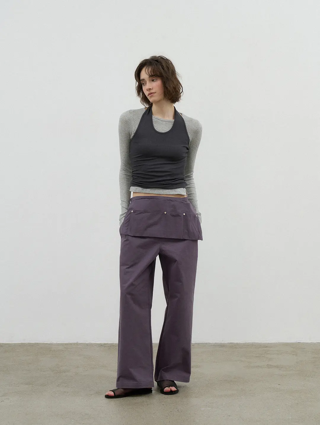 포에토 WORK PANTS SET - PURPLE 상품 이미지 1