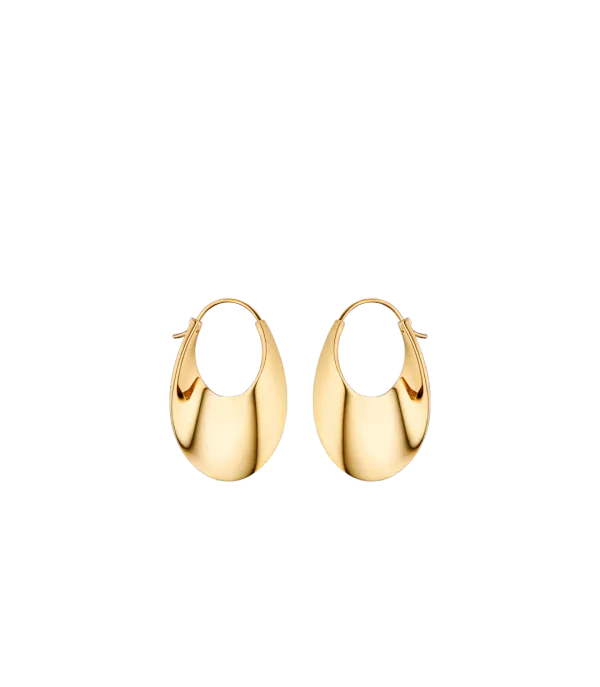 Éole(에올) 슬림 크레올 귀걸이 - 24K 골드 도금