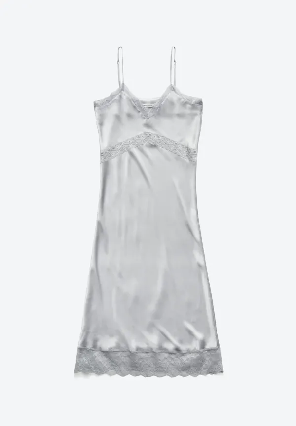 CAROL LACE SLIP DRESS IN GRAY