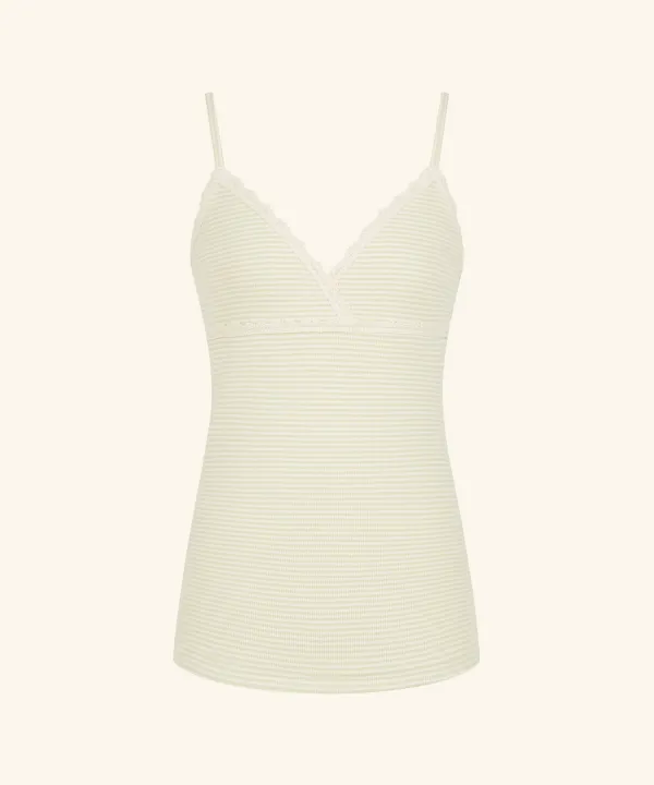 Stripe Wrap Lace Top (Mint)
