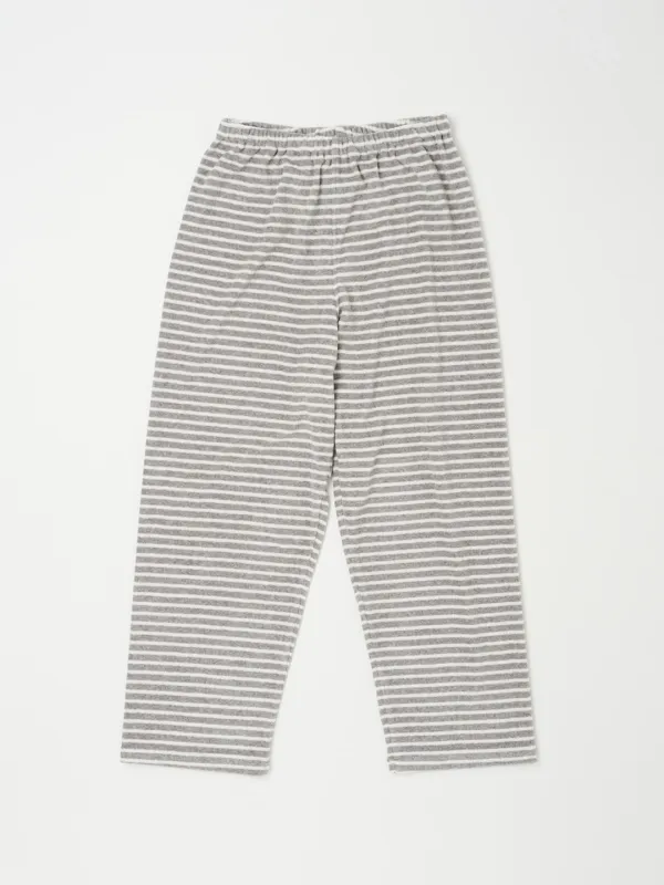 STRIPE TERRY SLEEP PANTS IN GREY