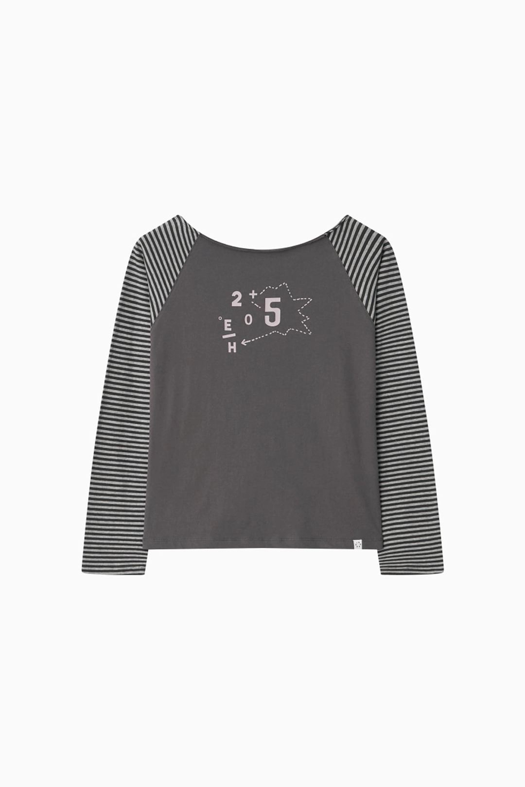 오헤시오 DIAGRAM ONE-SHOULDER T-SHIRT, CHARCOAL 상품 이미지 1