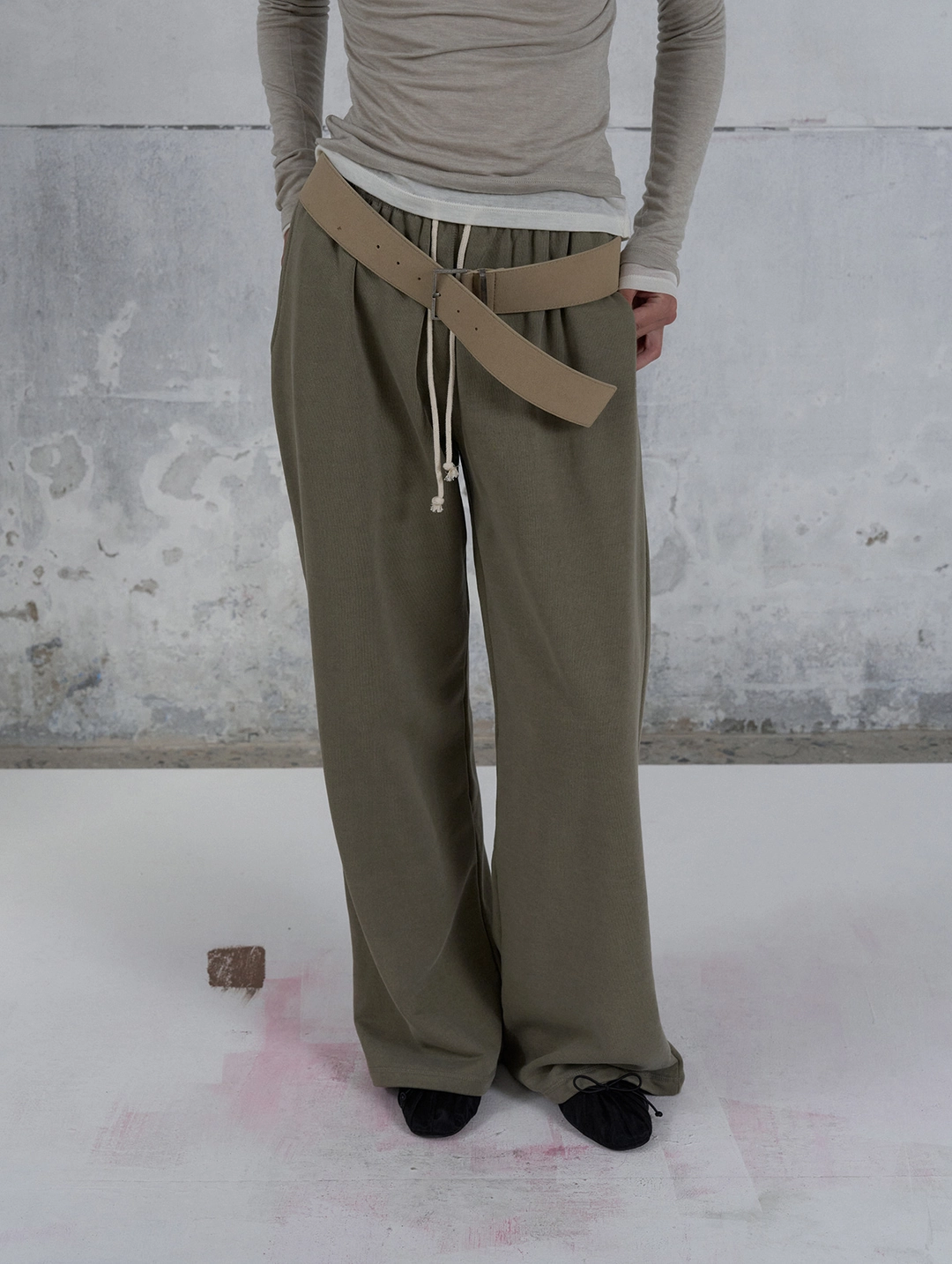 포에토 Autumn lounge pants - vintage khaki 상품 이미지 2