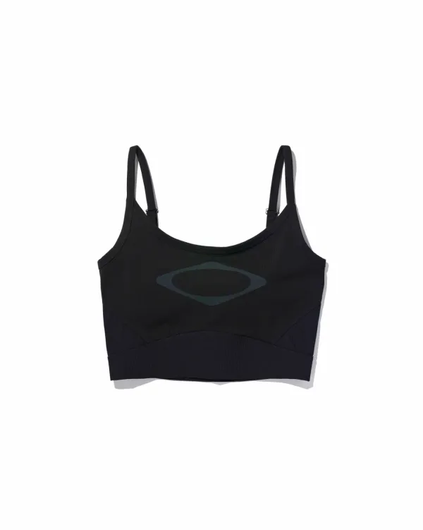 RHOMBUS CUT OUT BRA TOP_BLACK
