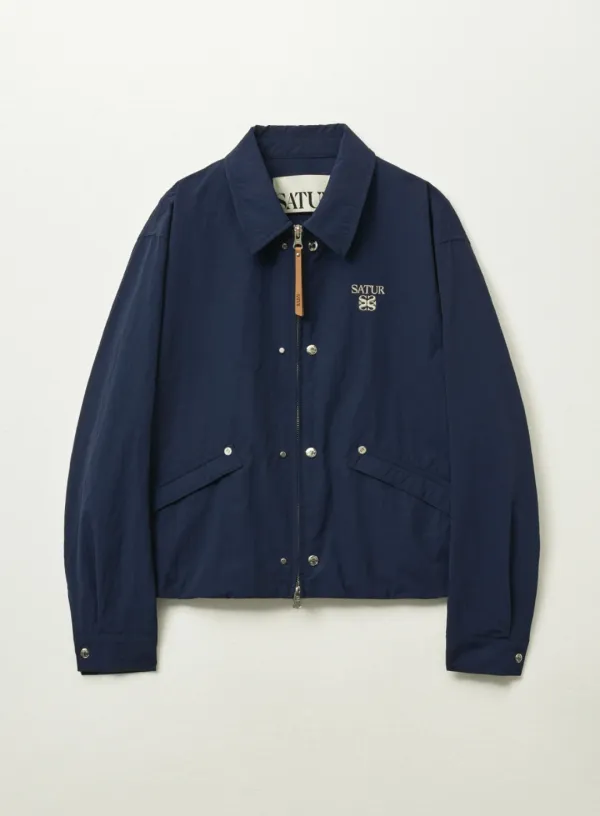 (W) Teo Nylon Coach Jacket - Navy
