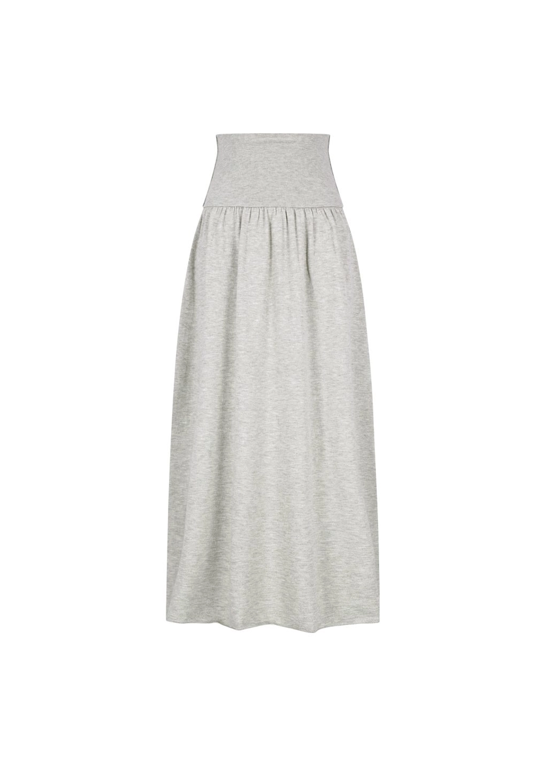 아모멘토 Ribbed shirring knit maxi dress, Beige 상품 이미지 3