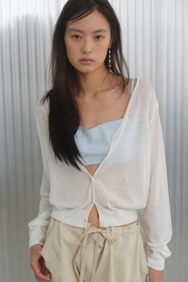 MELLOW CARDIGAN_white