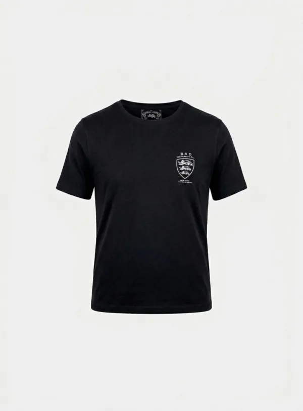 [w-tee26-097] Shield-M Slim Fit Short Sleeve T-Shirt - Black