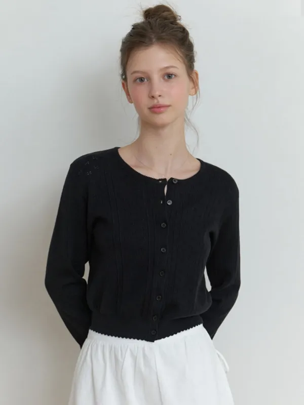Lafleur knit cardigan set_2piece (black)