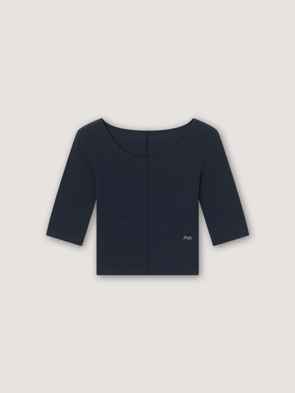 [2nd] Melt Half Sleeve Tee - Navy